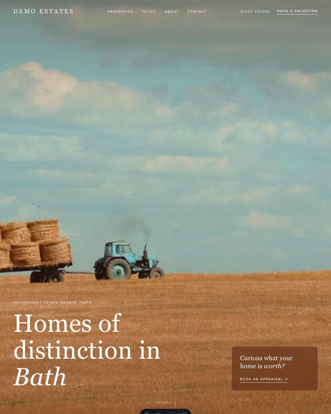The Boutique Editorial theme homepage