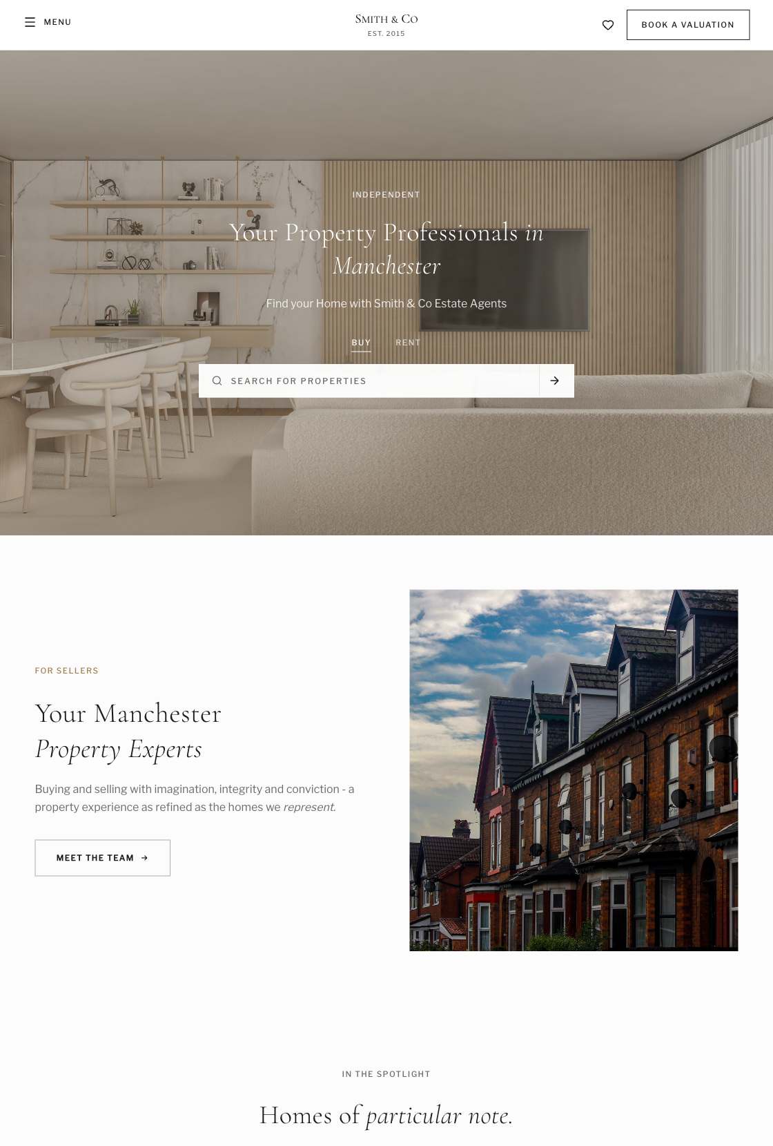 The Grosvenor theme homepage